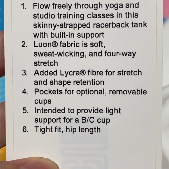 Lululemon Tank Top - Picture 3 of 3